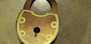 A Golden padlock