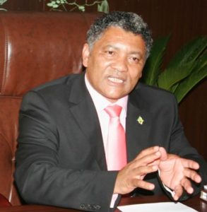 Given Lubinda gestures as he talks