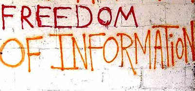 Freedom of Information Graffiti on wall