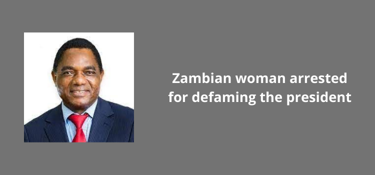 Zambian woman arrested for defaming the president
