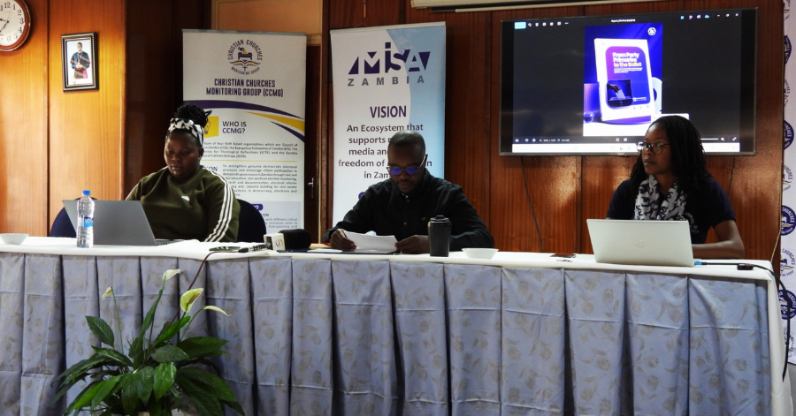 MISA Zambia Presents Media Freedom Findings at CCMG Election Observation Report Launch